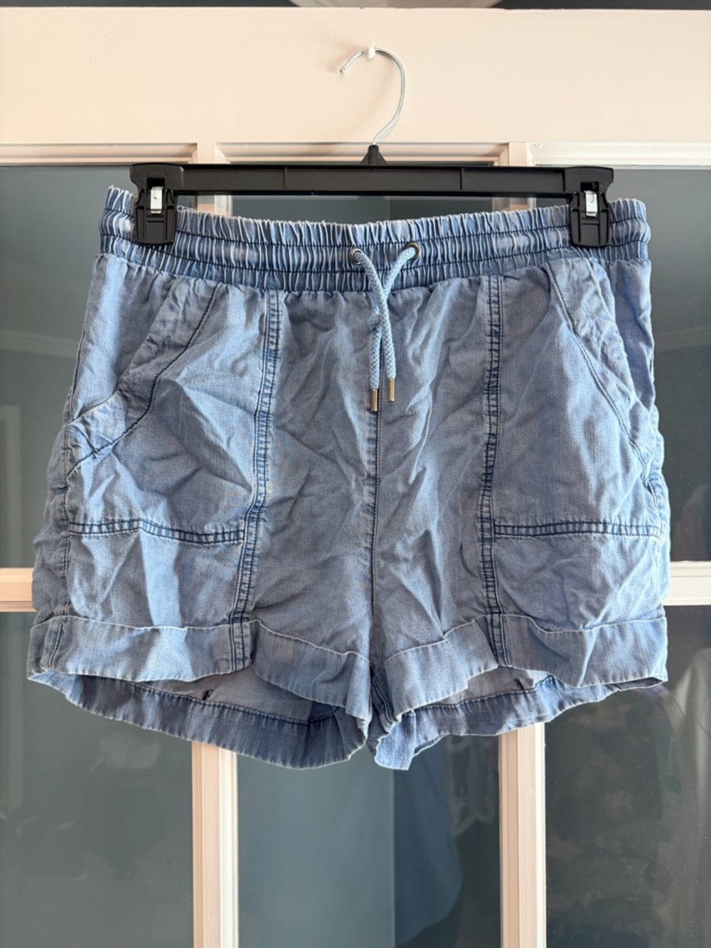 Universal Thread Light Blue Drawstring Jean Shorts